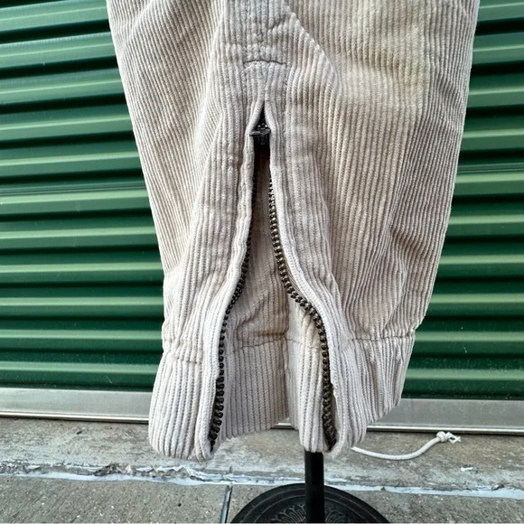 Banana Republic Khaki Corduroy Jogger Pants Preppy Zip Soft Luxe Comfort Sz 18 - Picture 10 of 10